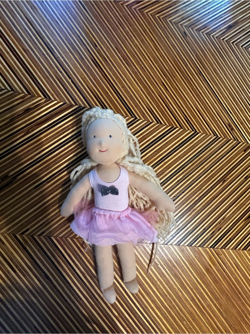 Plush Pink Ballerina Doll with Tulle Skirt